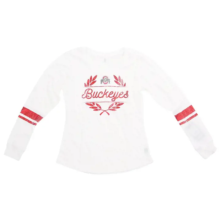Ohio State Buckeyes NCAA Femmes Buckeyes Motif Feuille de Laurier Métallisé