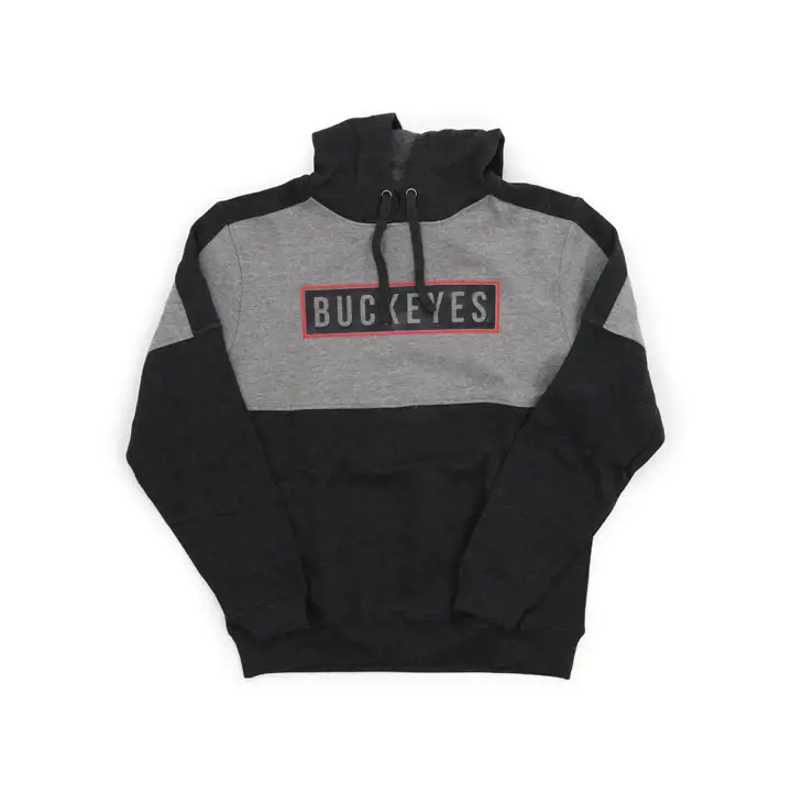 OSU Buckeyes NCAA Sweat à capuche bicolore gris avec logo Buckeyes neuf avec étiquette
