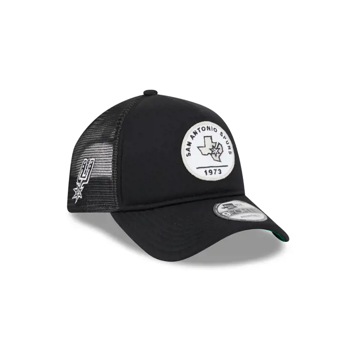 San Antonio Spurs PATCH 9FORTY AF TRUCKER BLK
