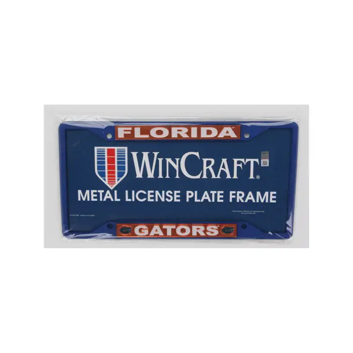 Cadre de plaque d'immatriculation en métal coloré Florida Gators ast
