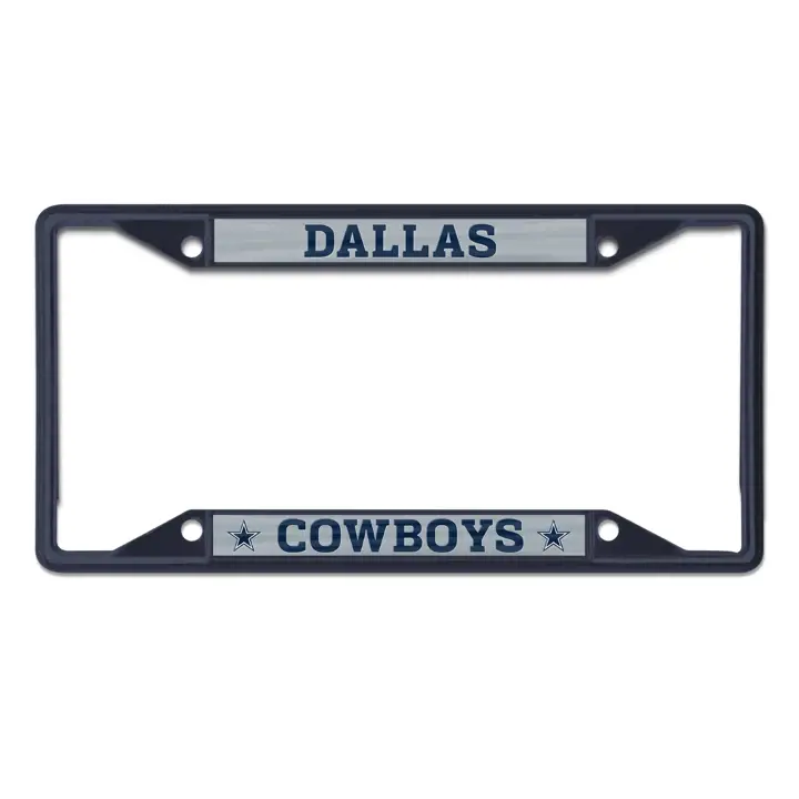 Cadre de plaque d'immatriculation en métal coloré Dallas Cowboys ast