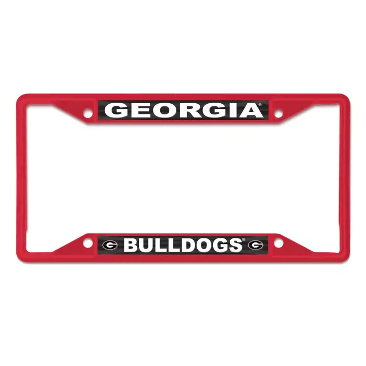 Cadre de plaque d'immatriculation en métal coloré Georgia Bulldogs ast