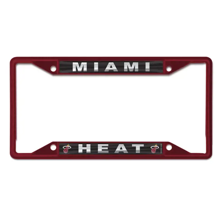 Cadre de plaque d'immatriculation en métal couleur Miami Heat ast