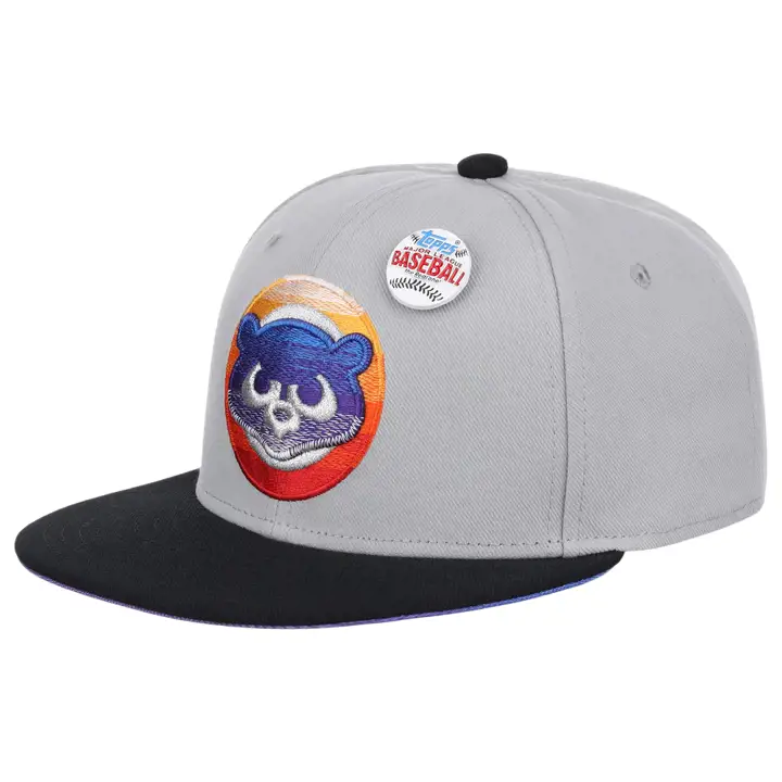 Casquette Chicago Cubs MLB MN TOPPS 2022 CHROME COSMIC FITTED GRY/BLK