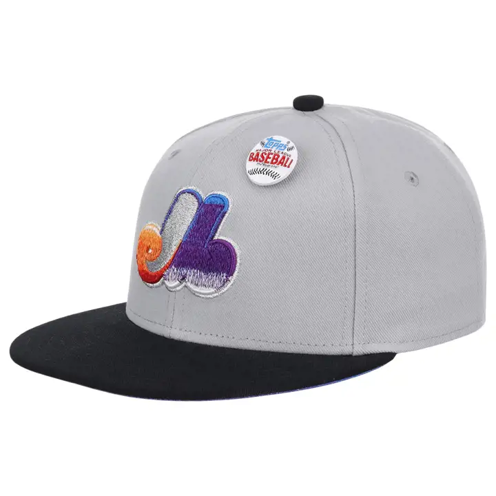 Montreal Expos MLB MN TOPPS 2022 CHROME COSMIC FITTED GRIS/BLEU