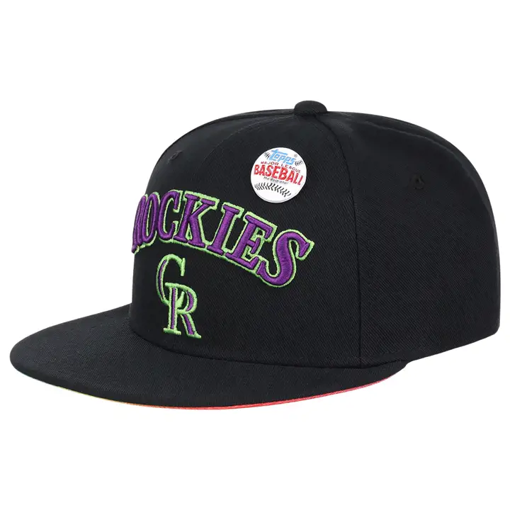 Colorado Rockies MLB MN TOPPS 2022 CHROME RAINBOW CASQUETTE AJUSTÉE NOIRE
