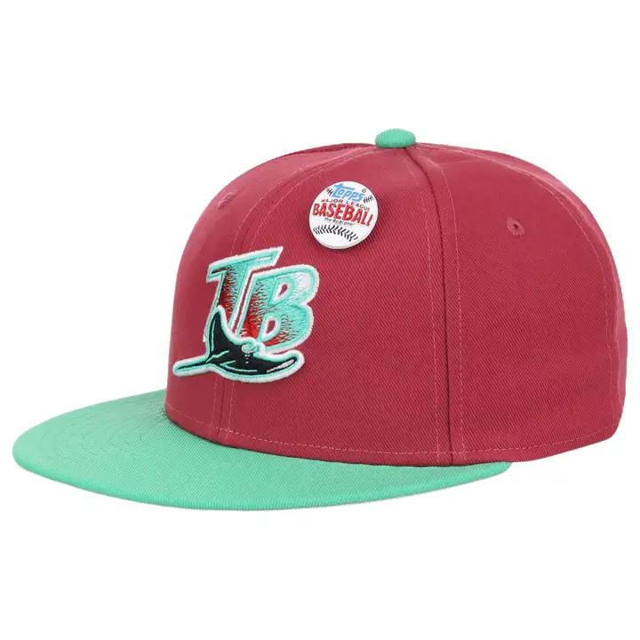 Tampa Bay Rays MLB MN TOPPS 2022 CHROME CASQUETTE AJUSTÉE MAG/VERT/GRIS