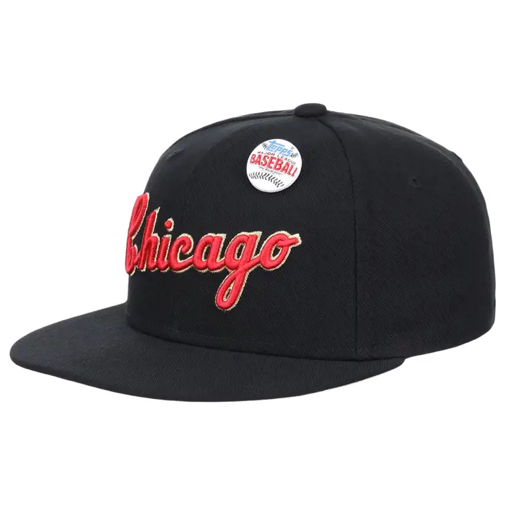 Chicago White Sox MLB MN TOPPS 2001 CASQUETTE AJUSTÉE NOIR/NOIR/OR MÉTALLISÉ