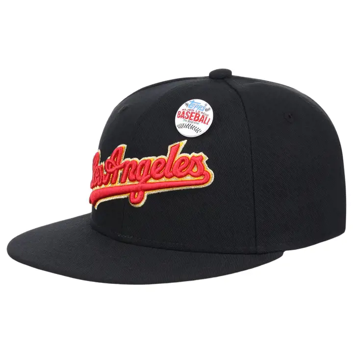 Casquette ajustée Los Angeles Dodgers MLB MN TOPPS 2001 NOIR/NOIR/OR MÉTALLISÉ