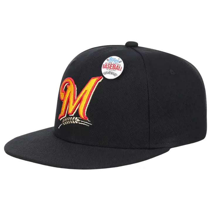 Milwaukee Brewers MLB MN TOPPS 2001 CASQUETTE AJUSTÉE NOIR/NOIR/OR MÉTALLISÉ