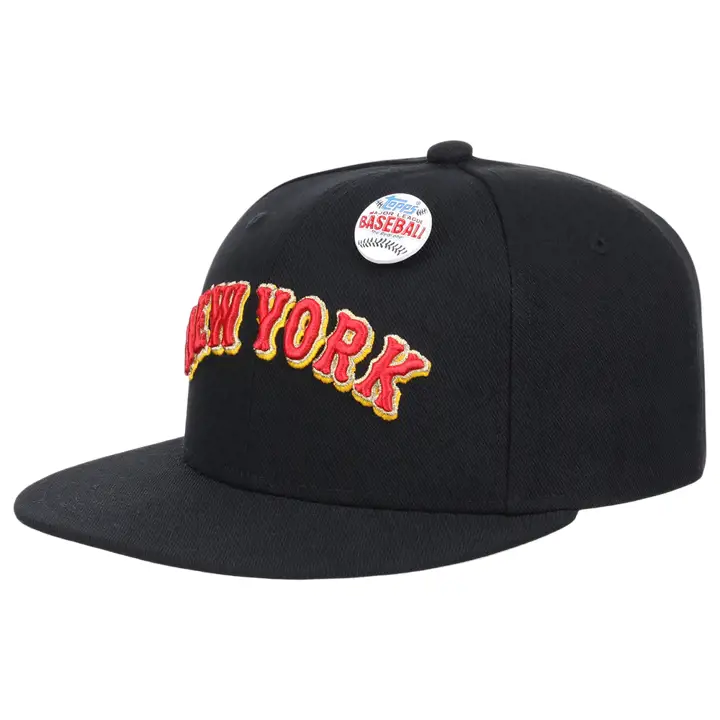 New York Mets MLB MN TOPPS 2001 CASQUETTE AJUSTÉE NOIR/NOIR/OR MÉTALLISÉ