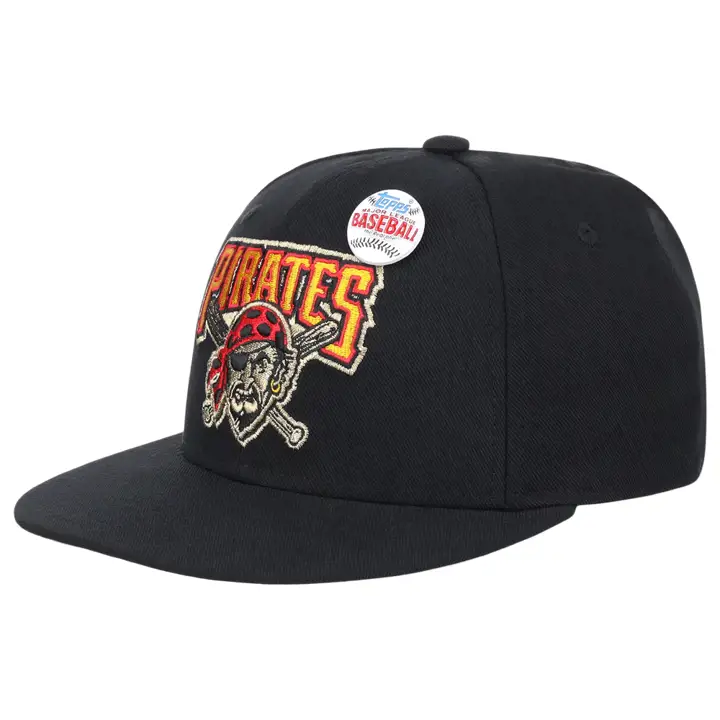 Pittsburgh Pirates MLB MN TOPPS 2001 CASQUETTE AJUSTÉE NOIR/NOIR/OR MÉTALLISÉ