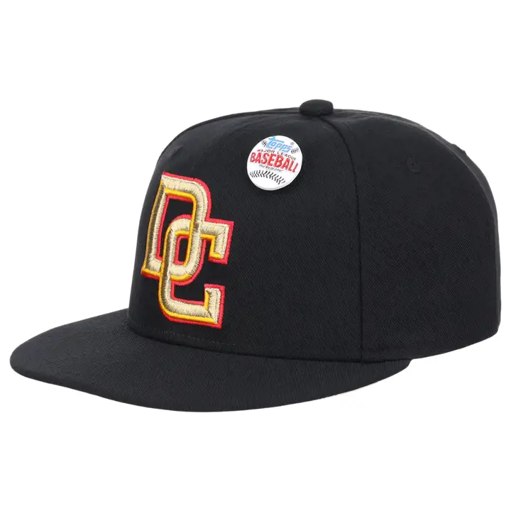 Washington Nationals MLB MN TOPPS 2001 CASQUETTE AJUSTÉE NOIR/NOIR/OR MÉTALLIQUE