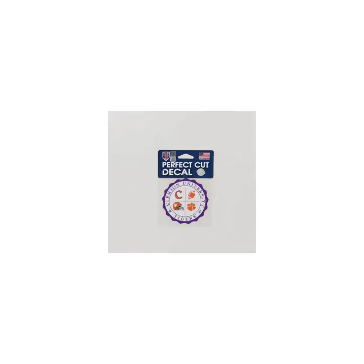 Autocollant découpé Clemson Tigers 10x10 cm - Split ast