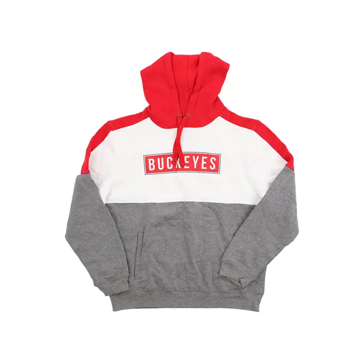 Sweat à capuche Ohio State Buckeyes NCAA pour homme avec blocs de couleur