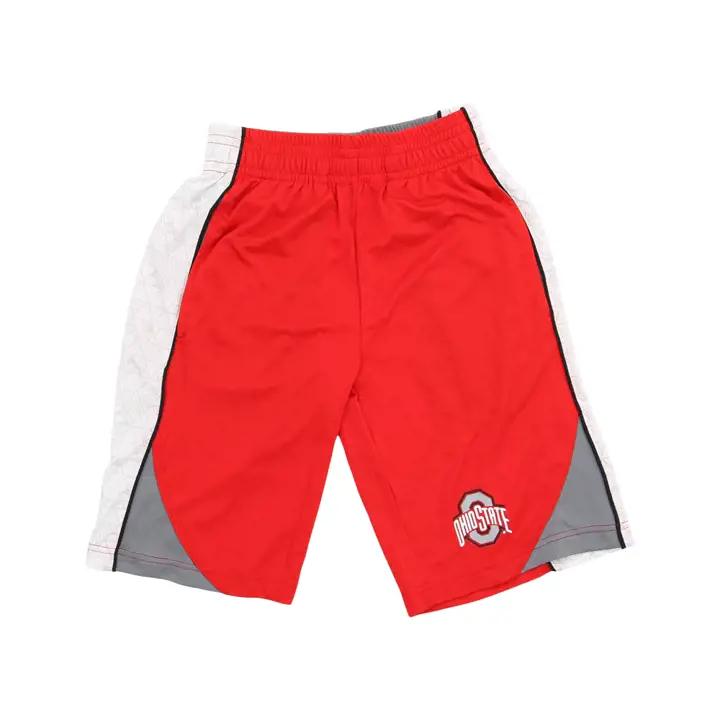 Short Rouge Géométrique Côtés Blancs Ohio State Buckeyes NCAA Junior