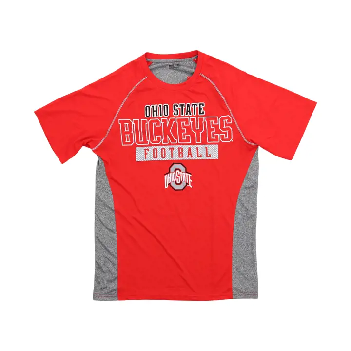 T-shirt en polyester à chevrons pour homme NCAA Ohio State Buckeyes