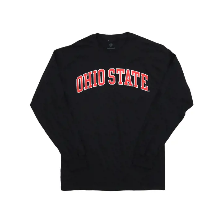 T-shirt manches longues NCAA pour homme - Logo noir Ohio State Buckeyes