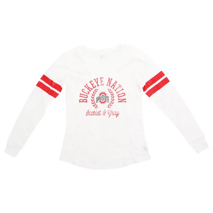 Ohio State Buckeyes NCAA Wmns Buckeye Nation Laurel Leaf ML