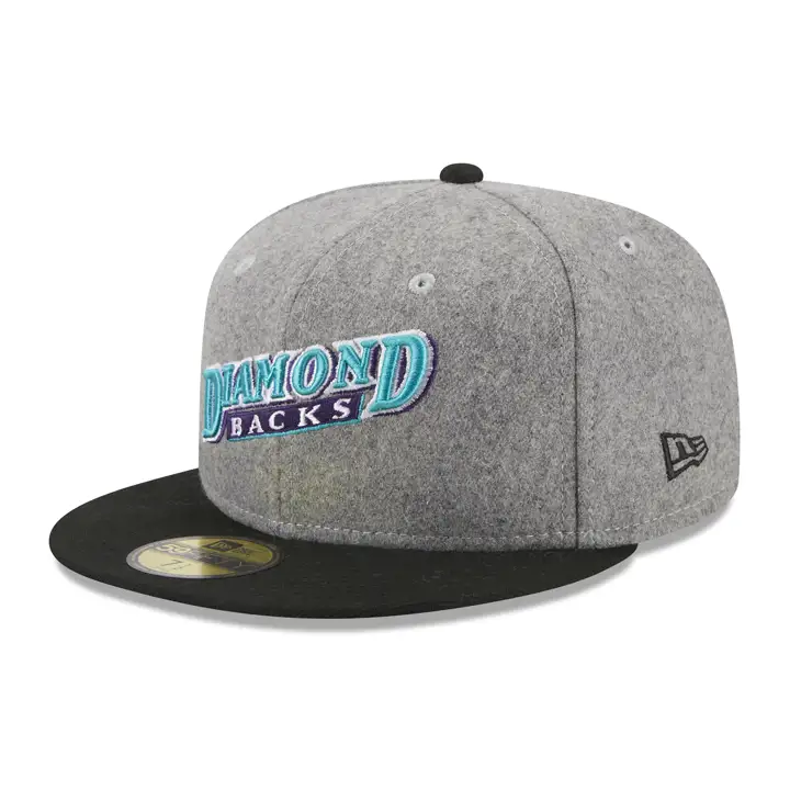 Arizona Diamondbacks MLB 2-Tone Melton 59FIFTY GRIS/NOIR/VERT