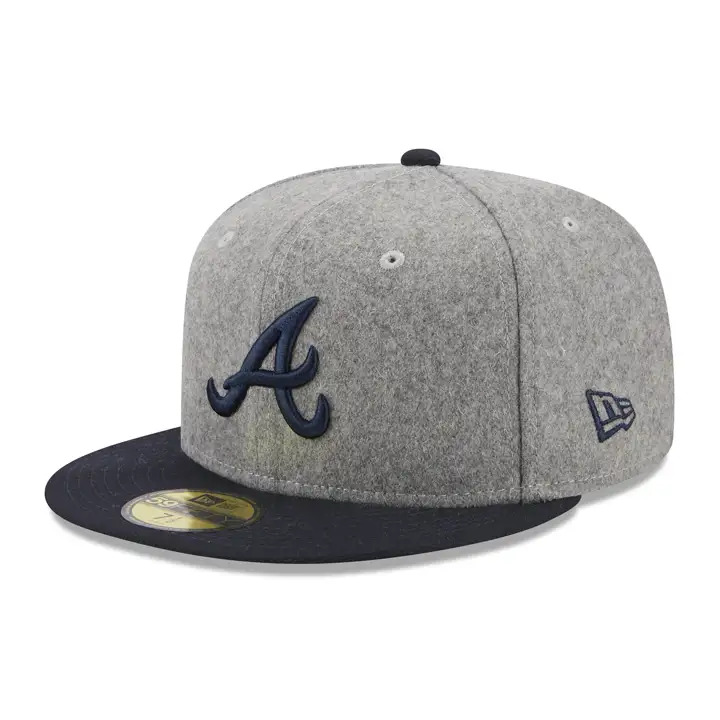 Atlanta Braves MLB Casquette Melton Bicolore 59FIFTY GRIS/MARINE/VERT