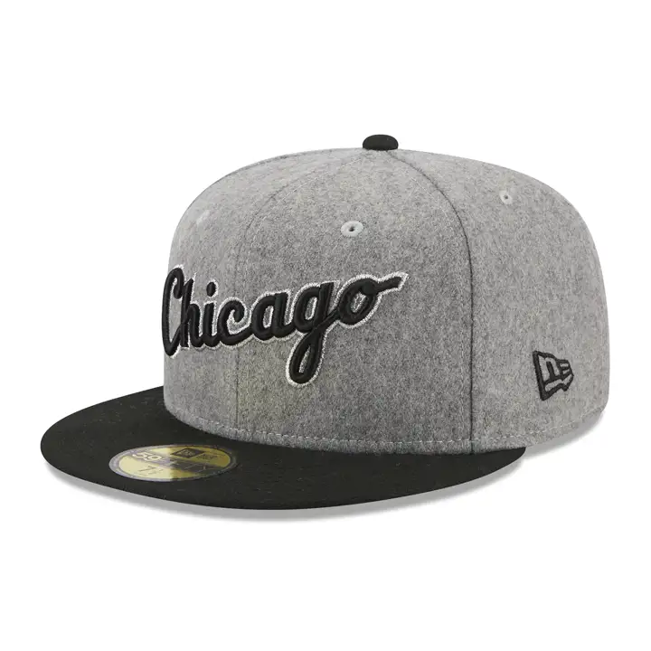 Chicago White Sox MLB Casquette 59FIFTY Melton 2 tons GRIS/NOIR/VERT