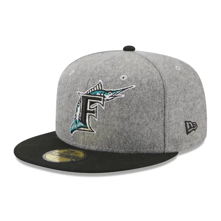 Florida Marlins MLB 2 tons Melton 59FIFTY GRY/BLK/GRN