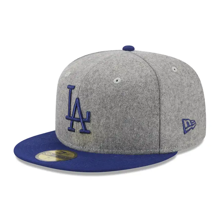 Los Angeles Dodgers MLB Casquette en drap de laine bicolore 59FIFTY GRIS/BLEU/VERT