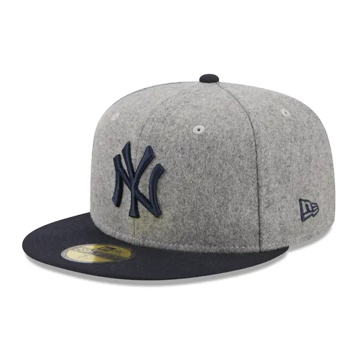 New York Yankees MLB Casquette bicolore Melton 59FIFTY GRIS/MARINE/VERT