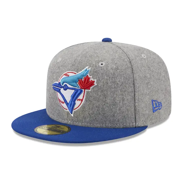 Casquette 59FIFTY Toronto Blue Jays MLB Bicolore Melton Gris/Bleu Royal/Vert