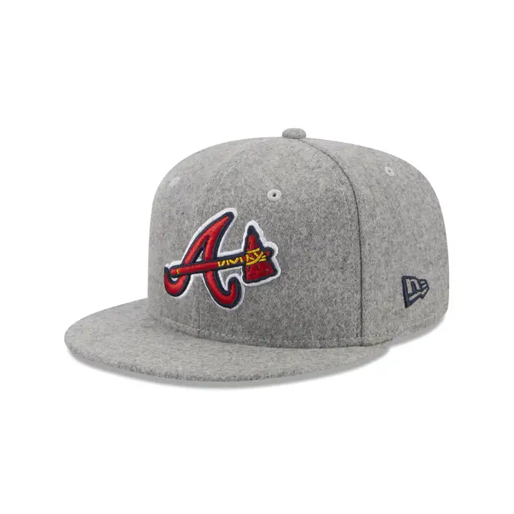 Atlanta Braves MLB Gray Melton 59FIFTY GRIS/NOIR/VERT