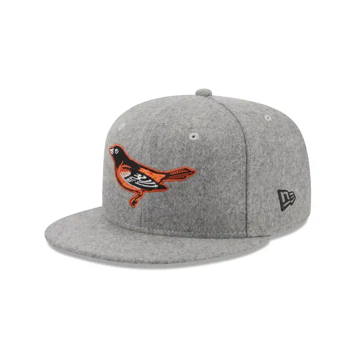 Baltimore Orioles MLB Gray Melton 59FIFTY GRIS/NOIR/VERT