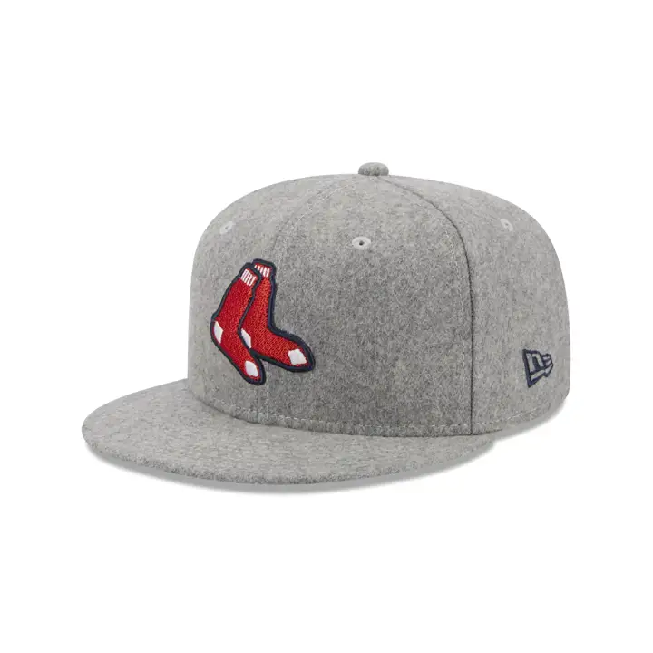 Boston Red Sox MLB Gray Melton 59FIFTY GRY/BLK/GRN