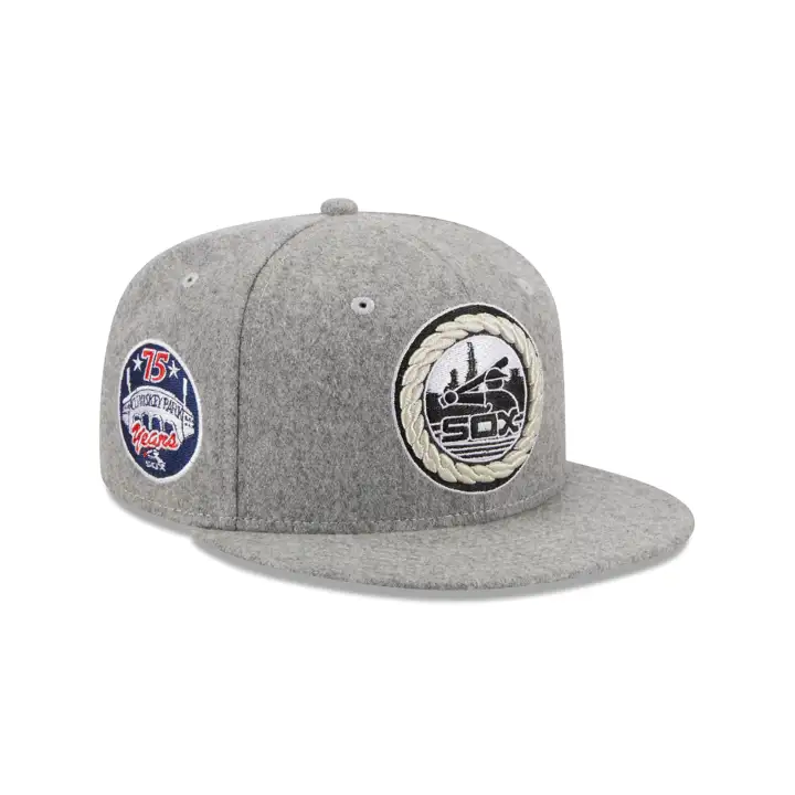 Chicago White Sox MLB Gray Melton 59FIFTY GRIS/NOIR/VERT