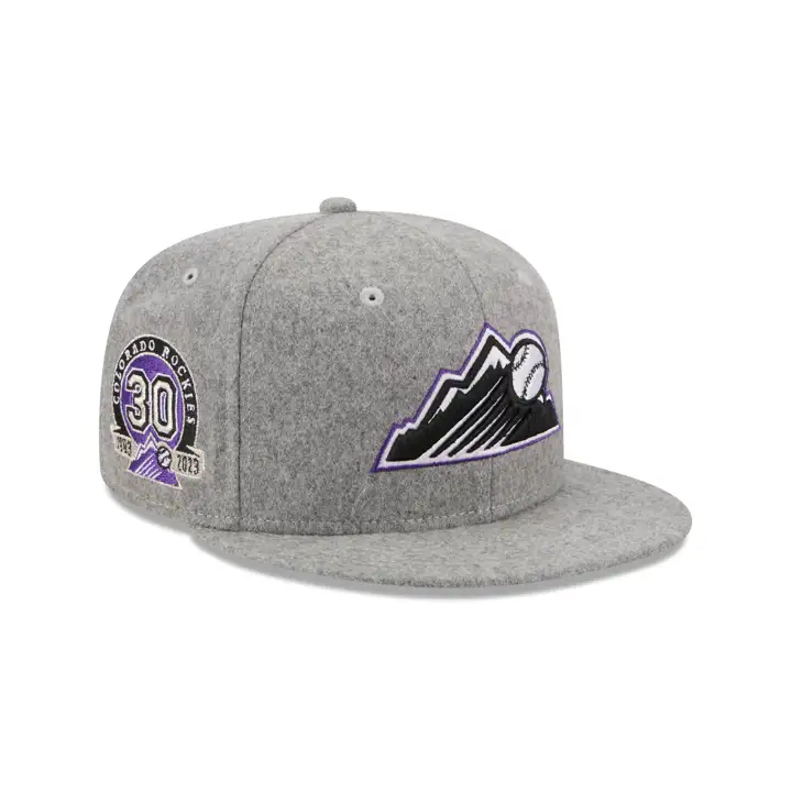 Casquette 59FIFTY Colorado Rockies MLB gris melton GRIS/NOIR/VERT