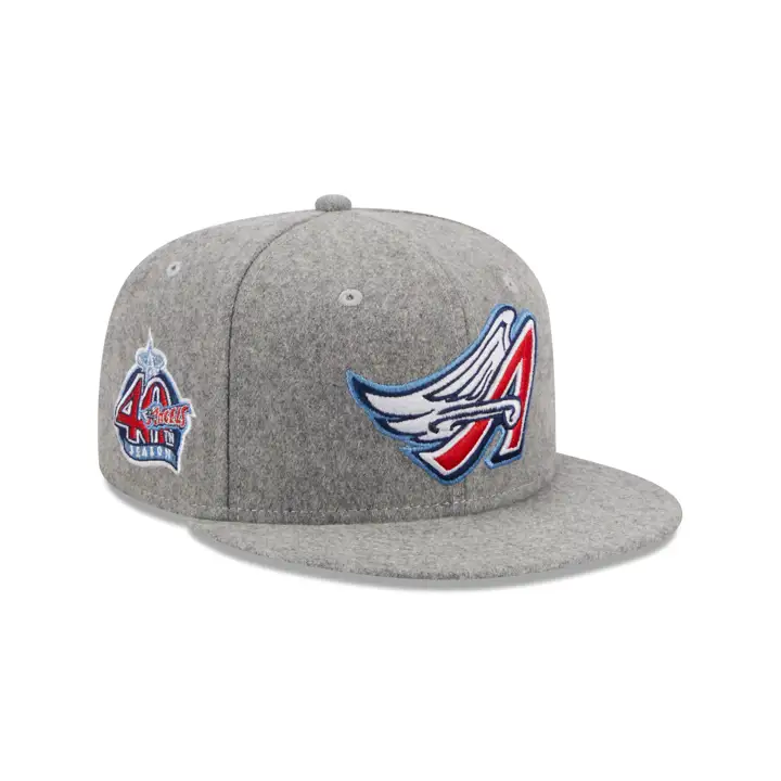 Anaheim Angels MLB Gris Melton 59FIFTY GRY/BLK/GRN