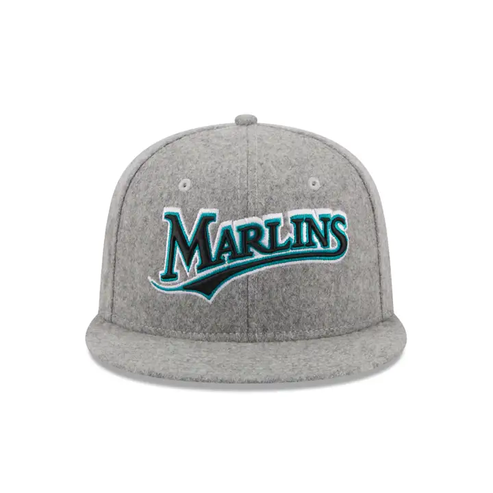 Florida Marlins MLB Gray Melton 59FIFTY GRIS/NOIR/VERT