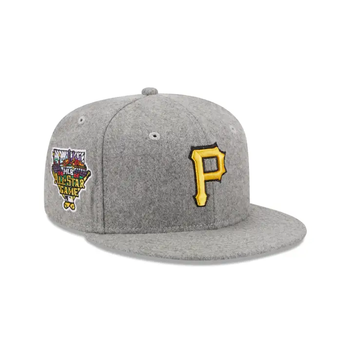 Pittsburgh Pirates MLB Gray Melton 59FIFTY GRIS/NOIR/VERT