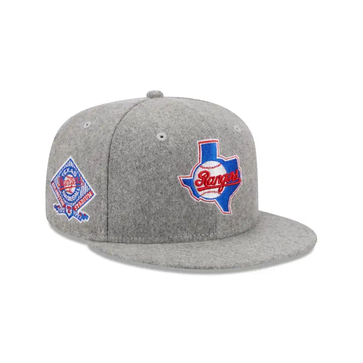 Casquette 59FIFTY MLB Gray Melton Texas Rangers GRIS/NOIR/VERT