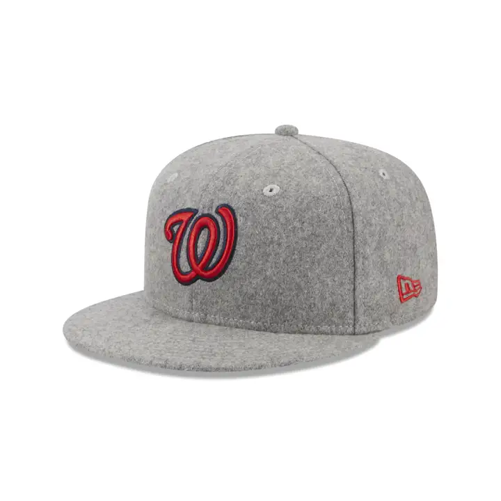 Washington Nationals MLB Gray Melton 59FIFTY GRY/BLK/GRN