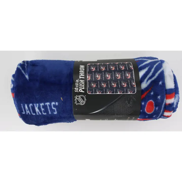 Jeté en molleton 50x60 des Blue Jackets de Columbus