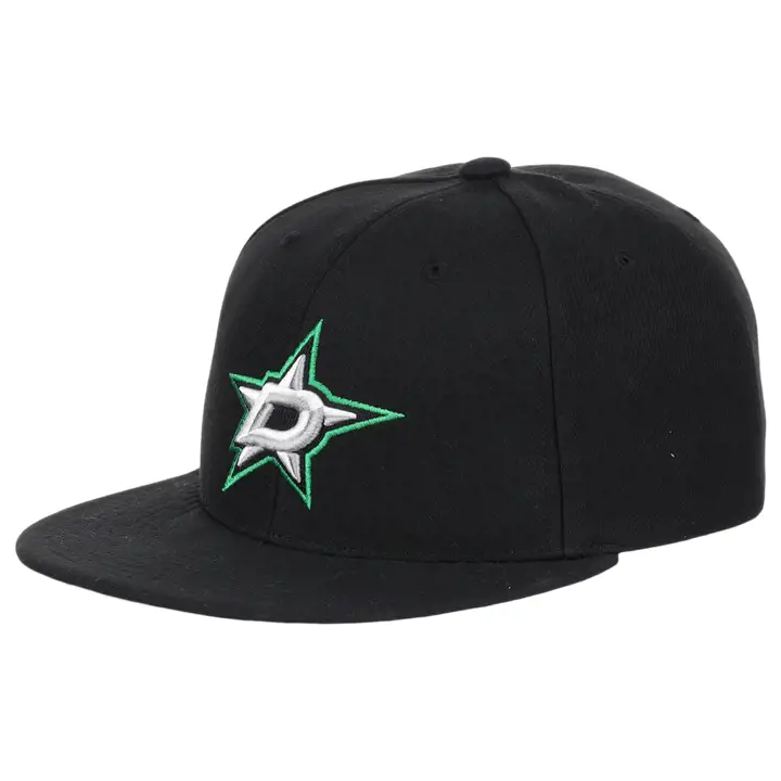 CASQUETTE NOIRE À VISIÈRE PLATE DEUX TONS SNAPBACK DES DALLAS STARS MN DE LA LNH