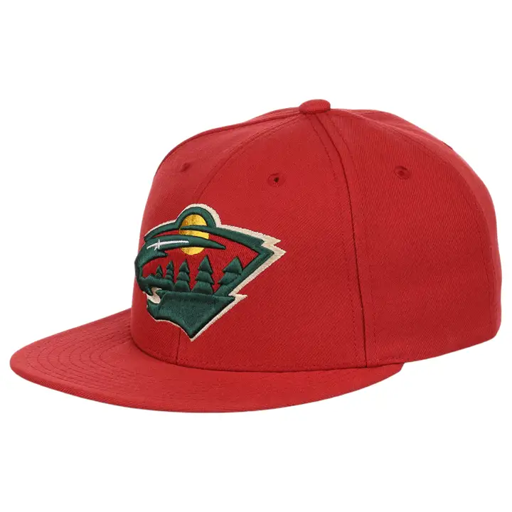 MINNESOTA WILD MN LNH CASQUETTE AJUSTABLE ROUGE 2 TEXTURES