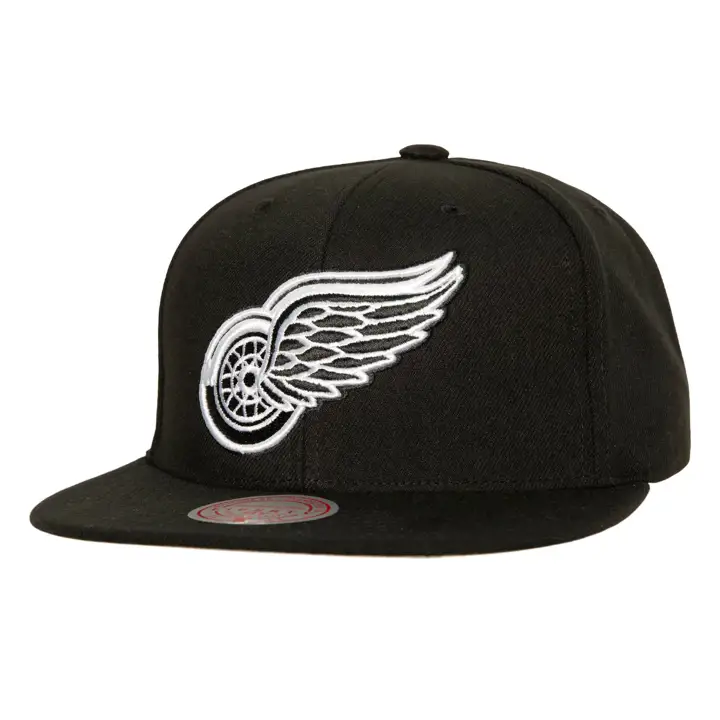 CASQUETTE SNAPBACK NOIRE ET BLANCHE DES RED WINGS DE DETROIT MN NHL N/B