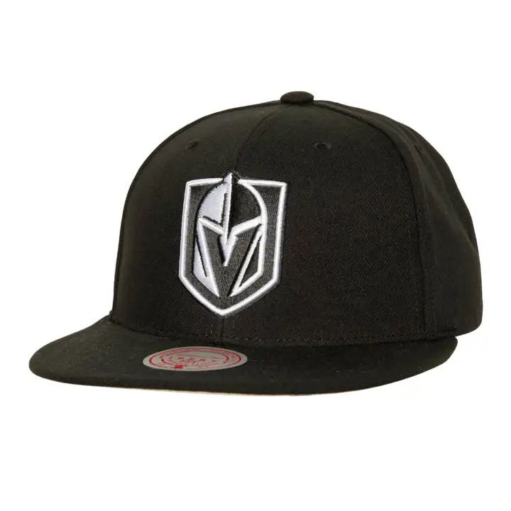 CASQUETTE À VISIÈRE PLATE NOIRE ET BLANCHE VEGAS GOLDEN KNIGHTS LNH POUR HOMME