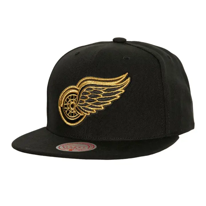 CASQUETTE SNAPBACK NOIR/OR MÉTALLISÉ LNH DETROIT RED WINGS MN