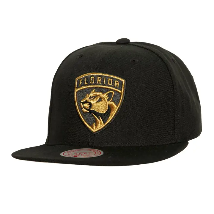 CASQUETTE SNAPBACK FLORIDA PANTHERS LNH NOIR/OR MÉTALLISÉ
