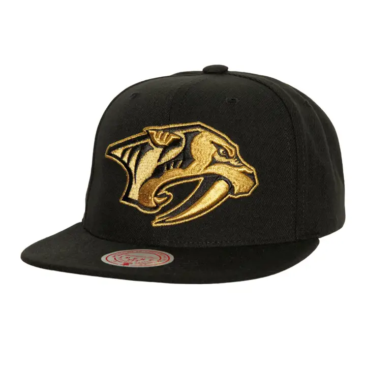 NASHVILLE PREDATORS MN NHL CASQUETTE SNAPBACK NOIR-OR MÉTALLISÉ NOI/OR MÉT
