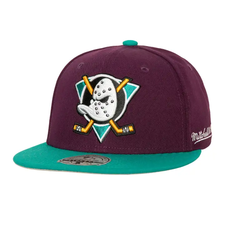 ANAHEIM DUCKS MN LNH 2T AJUSTÉ Vintage VIOLET/TURQUOISE