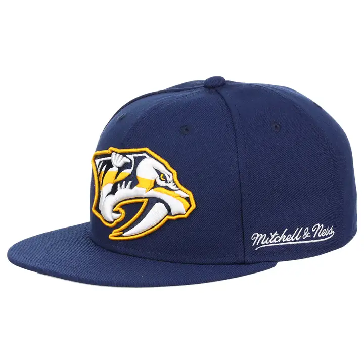 NASHVILLE PREDATORS MN NHL CASQUETTE AJUSTÉE BLEU MARINE SIMPLE